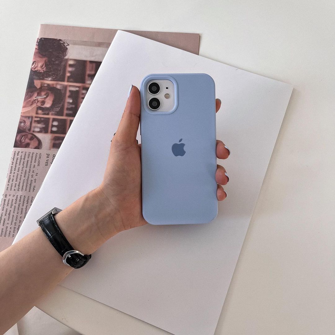 iPhone Silicone Case (Sky Blue) - Lilac Case