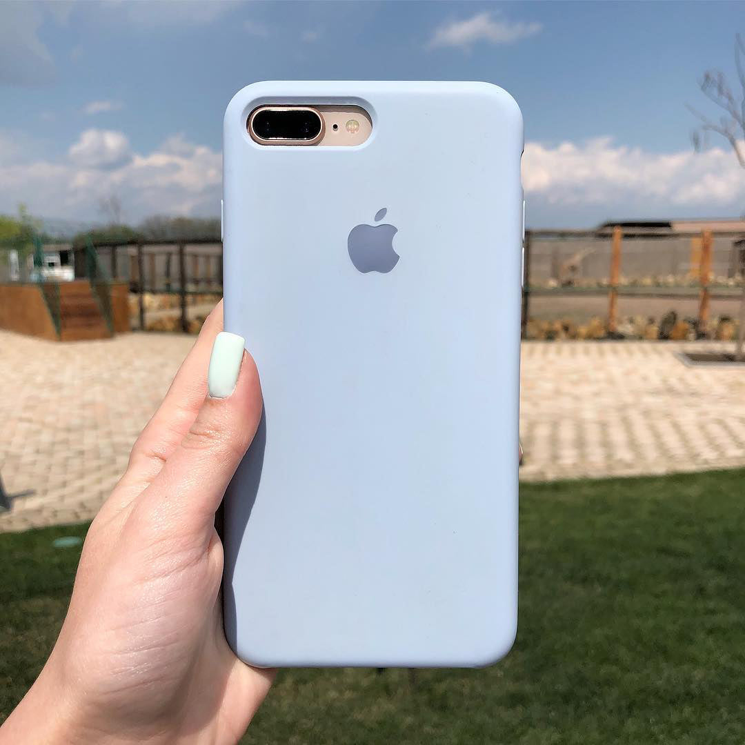 iPhone Silicone Case (Sky Blue) - Lilac Case
