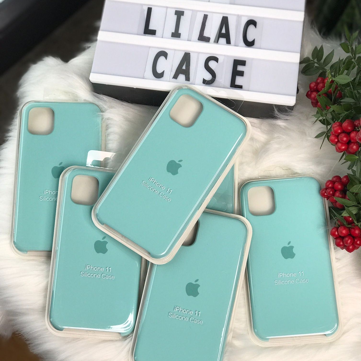 iPhone Silicone Case (Marine Green) - Lilac Case